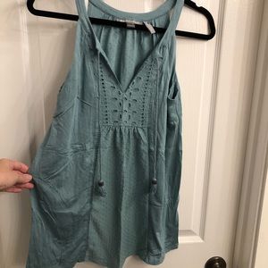 Dusty Teal Maternity Halter Top